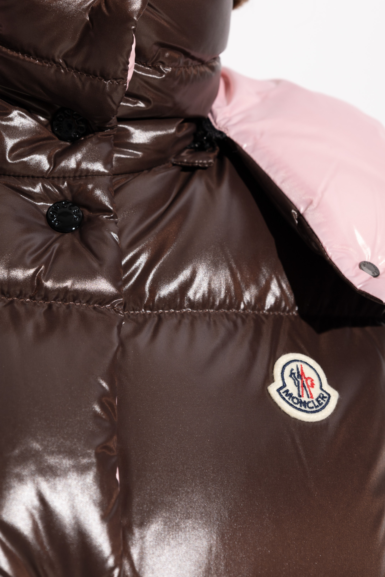 Brown Down vest 'Luzule' Moncler - SchaferandweinerShops